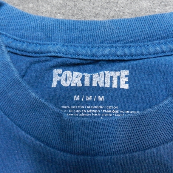Fortnite T-Shirt Adult Size Medium Blue Pink Give Me The Loot Graphic Tee - Picture 5 of 9